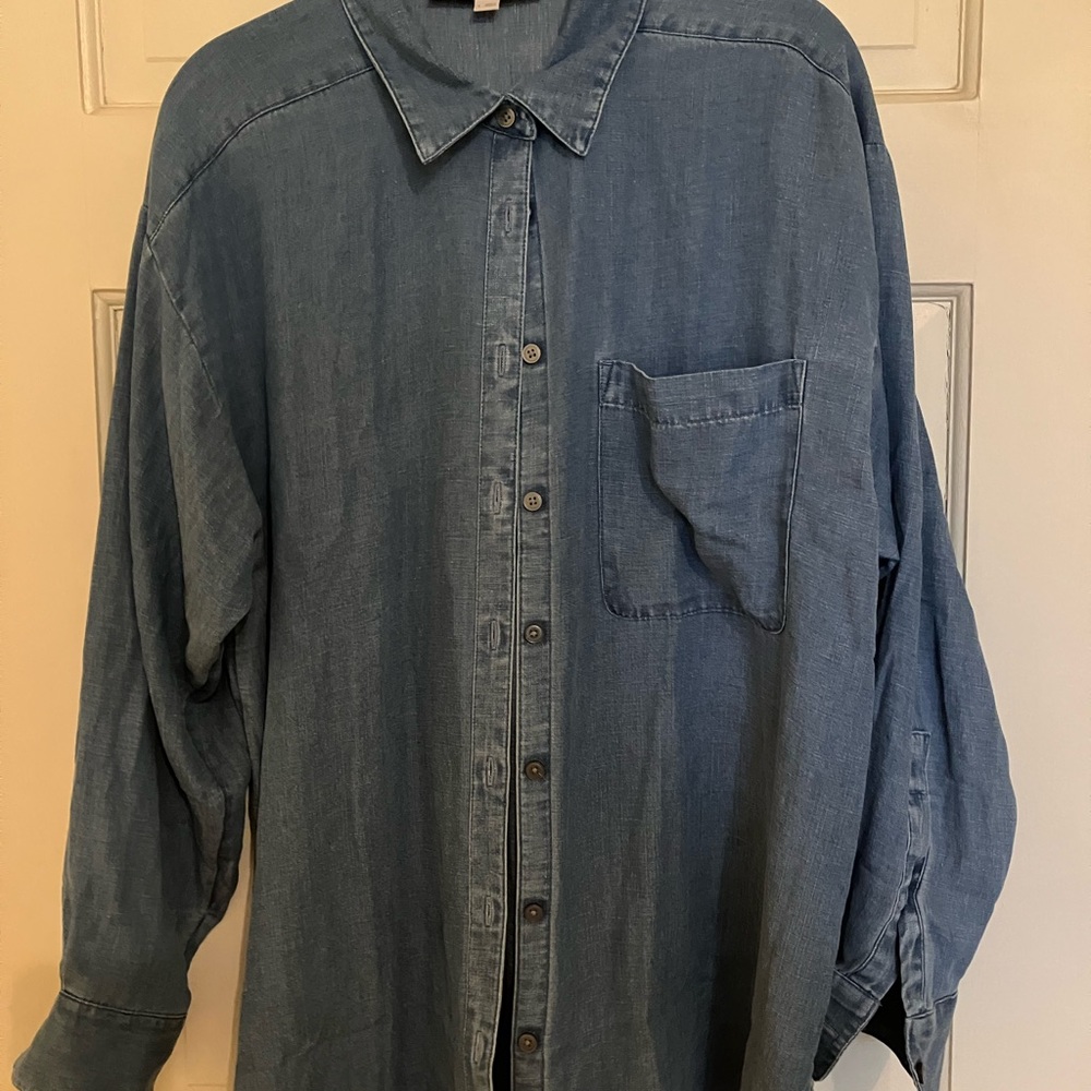 Casual Blue Denim Shirt